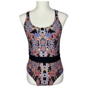 Zingara Paisley Floral One Piece with Strappy Back.